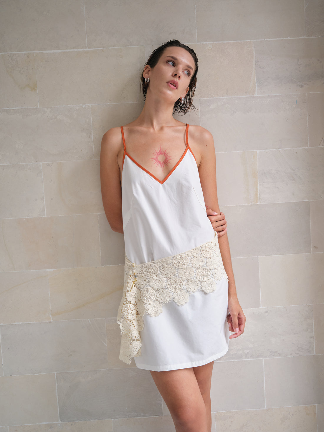 Poplin mini dress