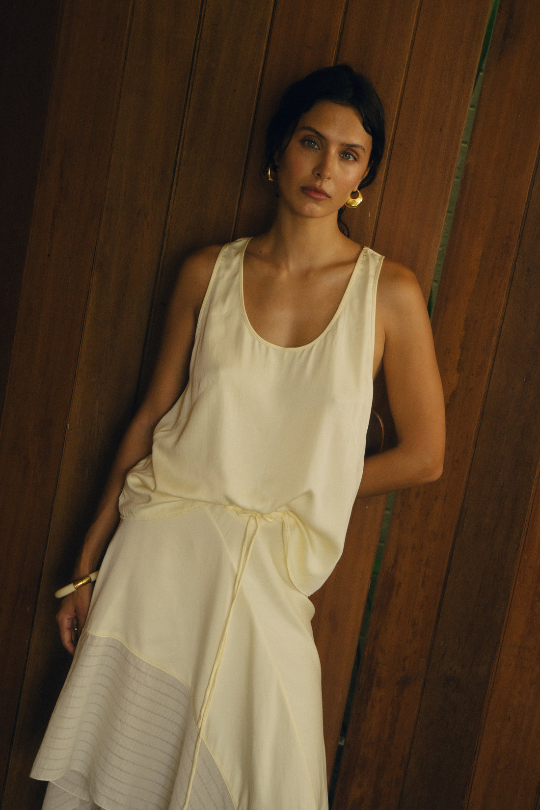 satin tank top