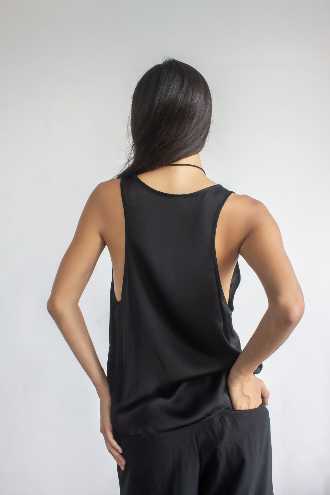 Satin tank top